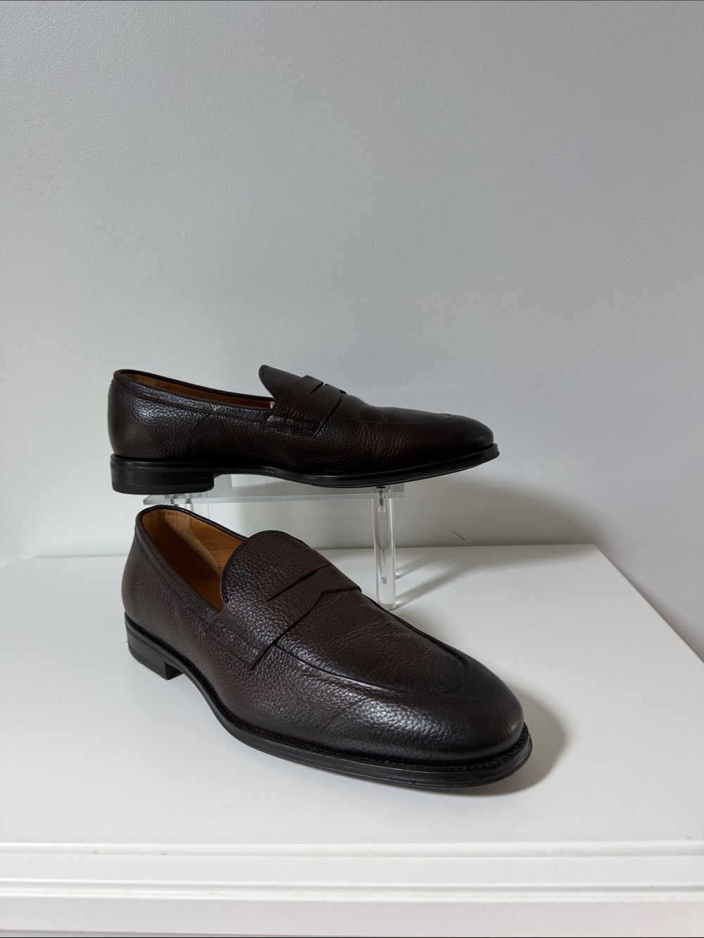 Men's Brown Leather Penny Loafers